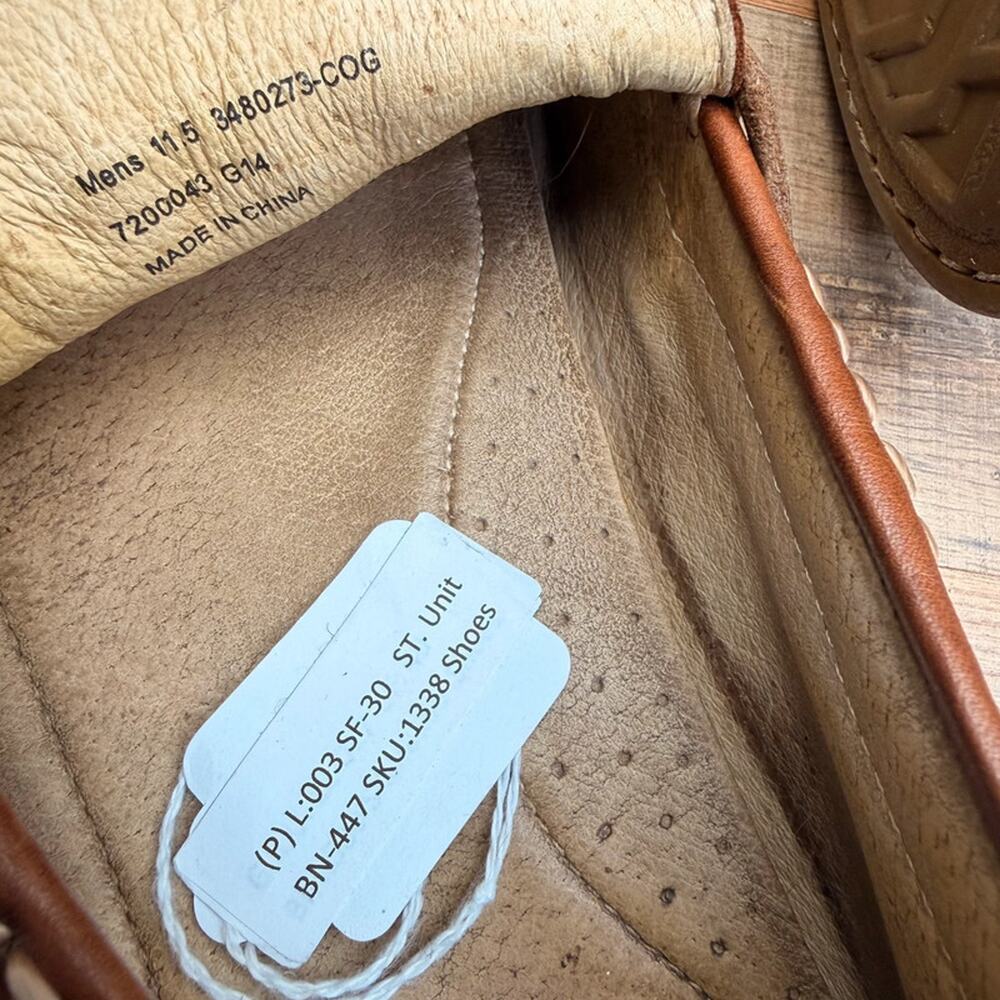 Frye Loafers Men's 11.5 Tan Brown Distressed Leather Driver Moccasin - Picture 8 of 8